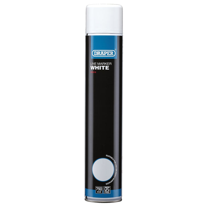 Draper Line Marker Spray Paint, 750ml, White 41915 Draper - Dynamic Drive