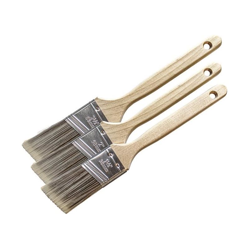 Faithfull Tradesman Synthetic Sash Brush Set, 3 Piece Faithfull - Dynamic Drive