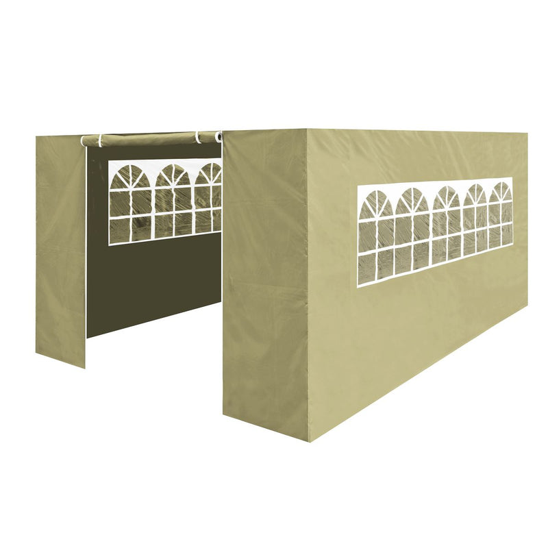 Dellonda Side Walls/Doors/Windows for Gazebo/Marquee Fits 3 x 4.5m Models Beige Dellonda - Dynamic Drive