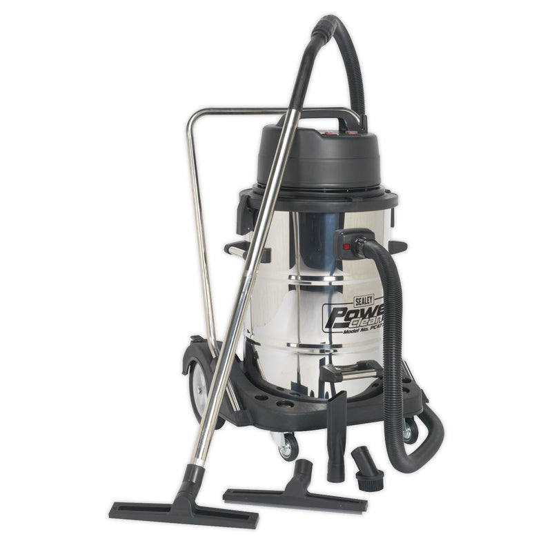 Sealey Vacuum Cleaner Industrial Wet & Dry 77L Stainless Steel Drum with Swivel Sealey - Dynamic Drive
