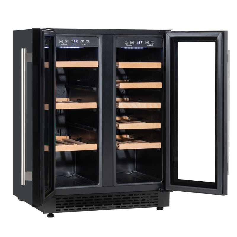Baridi 40 Bottle/120 Can Freestanding Dual Zone Wine Fridge & Cooler 60cm Baridi - Dynamic Drive