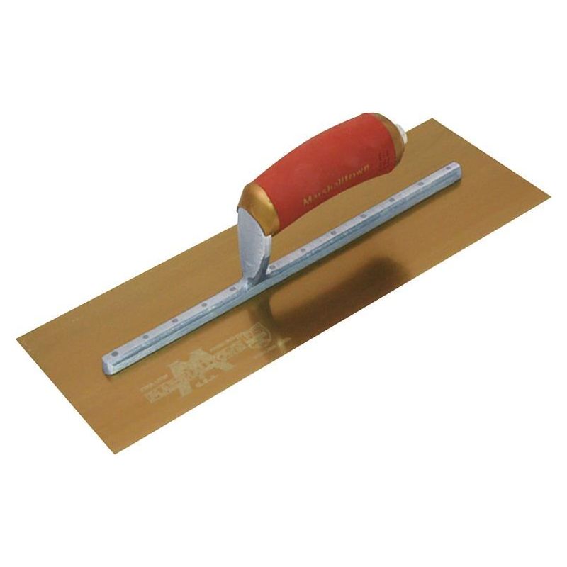 Marshalltown MPB145GSD Pre-Worn PermaShape® Finishing Gold S/S Trowel DuraSoft® 14 x 5in Marshalltown - Dynamic Drive