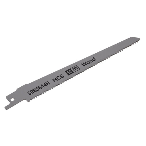 Sealey Reciprocating Saw Blade Clean Wood 150mm 10tpi Pack of 5 SRBS644H Sealey - Dynamic Drive
