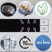 Baridi Tabletop Dishwasher 8 Place Settings 8L Capacity - White DH86 Baridi - Dynamic Drive
