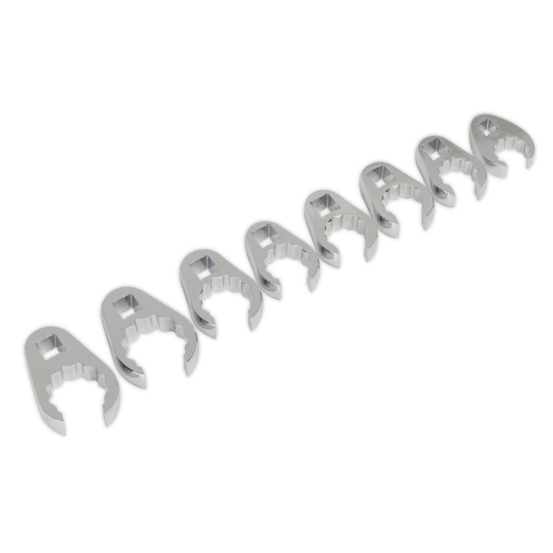 Sealey Crow's Foot Spanner Set 8pc 1/2"Sq Drive Metric AK5981 Sealey - Dynamic Drive