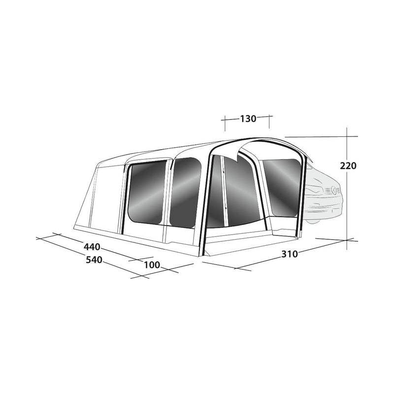 Outwell Jonesville 440SA Flex Drive-Away Awning Campervan 175 - 200 cm Outwell - Dynamic Drive