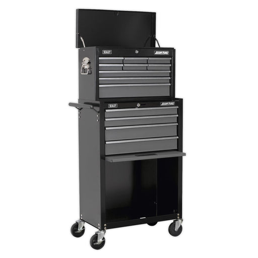 Sealey Topchest & Rollcab Combo 13 Drawer - Black/Grey AP2513B Sealey  - Dynamic Drive