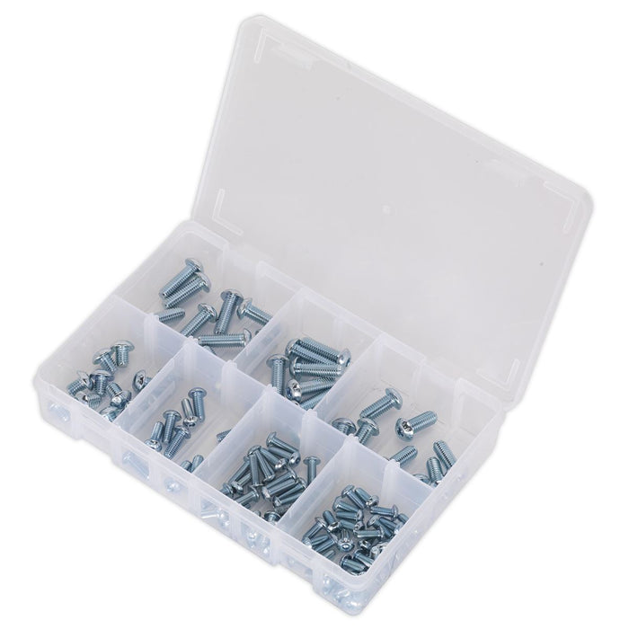 Button Head High Tensile 10.9 Socket Screw Assortment M5-M10 108pc - DIN 912 Sealey - Dynamic Drive