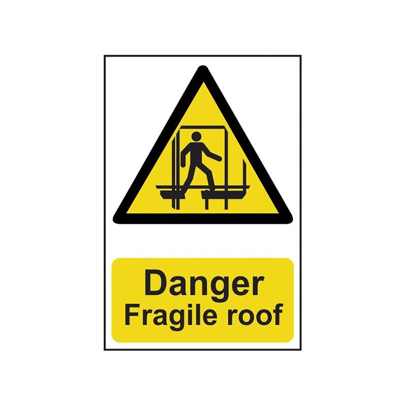 Scan Danger Fragile Roof - PVC Sign 200 x 300mm Scan - Dynamic Drive
