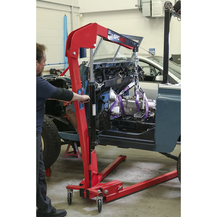 Sealey Folding Engine Crane 1 Tonne SPC1000 Sealey - Dynamic Drive