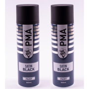 2 X Autotek Satin Black Paint Spray Aerosol 500Ml High Coverage Satin Black Autotek - Dynamic Drive