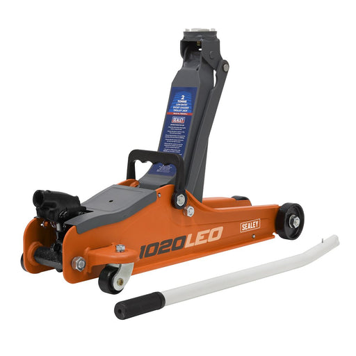 Sealey Low Profile Short Chassis Trolley Jack 2 Tonne - Orange 1020LEO Sealey - Dynamic Drive