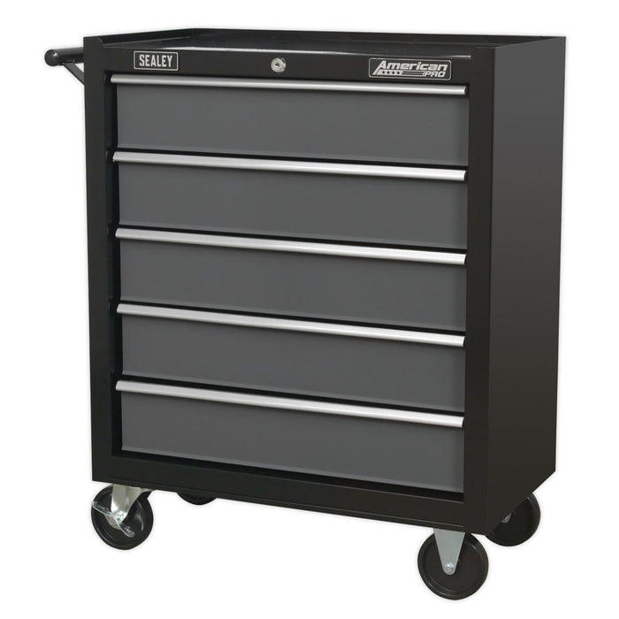 Sealey Rollcab 5 Drawer with Ball-Bearing Slides Black/Grey AP2505B Sealey - Dynamic Drive