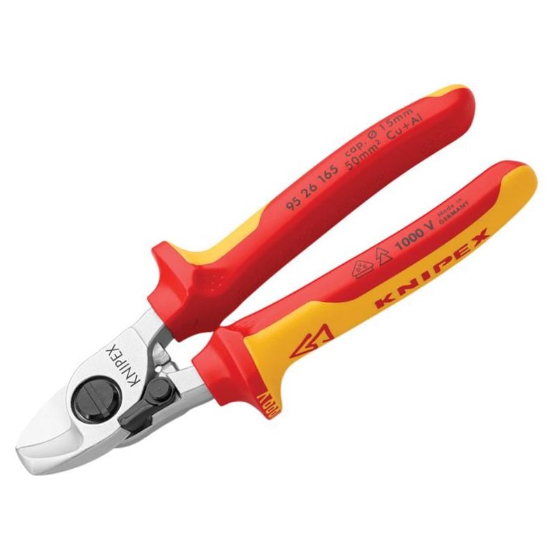 Knipex VDE Cable Shears with Return Spring 165mm Knipex - Dynamic Drive