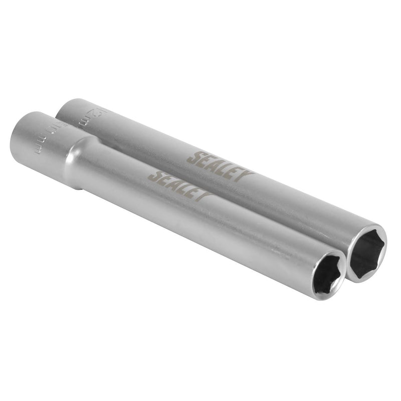 Sealey Extra-Deep Socket Set 3/8"Sq Drive 10 & 12mm 2pc SX1012 Sealey - Dynamic Drive
