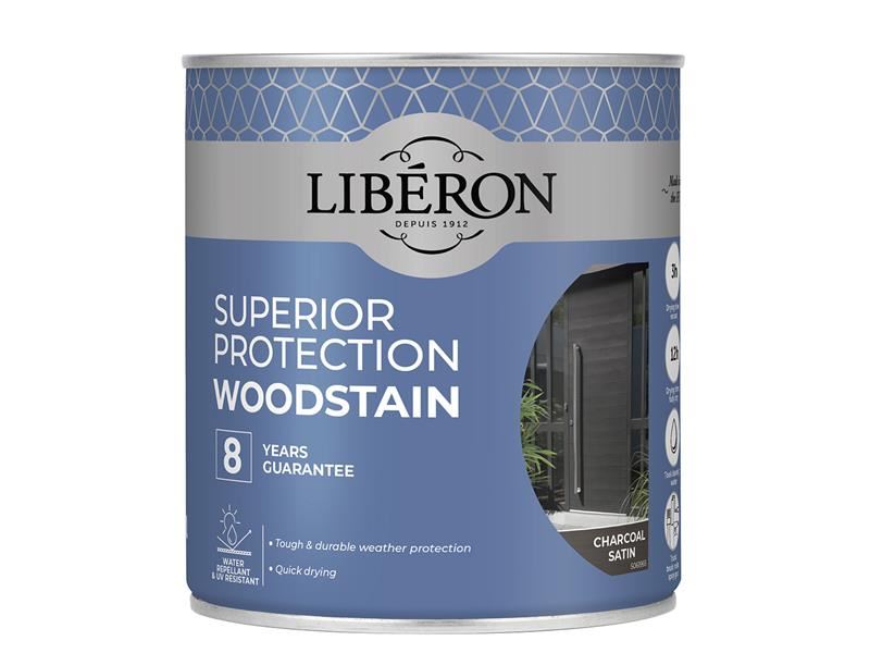 Liberon Superior Protection 8 Year Woodstain Charcoal Satin 750ml Liberon - Dynamic Drive
