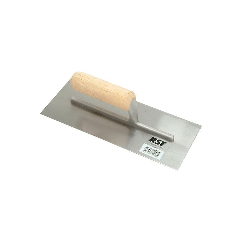 R.S.T. Plasterer's Finishing Trowel Straight Wooden Handle 11 x 4.1/2in R.S.T. - Dynamic Drive