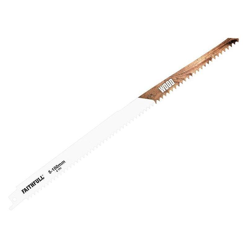 Faithfull S1411D Sabre Saw Blade Wood 300mm 6 TPI (Pack of 5) Faithfull - Dynamic Drive