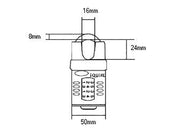Squire CP50CS Combination Padlock 4-Wheel Closed Shackle 50mm Squire - Dynamic Drive