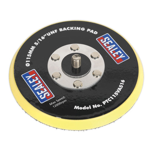 Sealey Hook-and-Loop Backing Pad115mm 5/16"UNF PTC115VA516 Sealey - Dynamic Drive