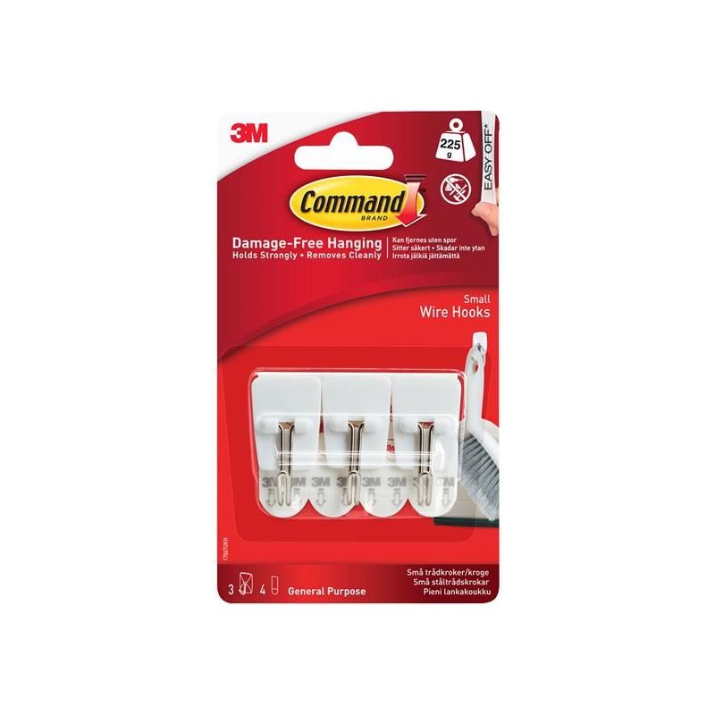 Command™ White Wire Hooks (Pack 3) Command™ - Dynamic Drive