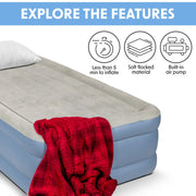 Dellonda Raised Air Bed with Built-in Electric Pump & Storage Bag - Single Dellonda - Dynamic Drive