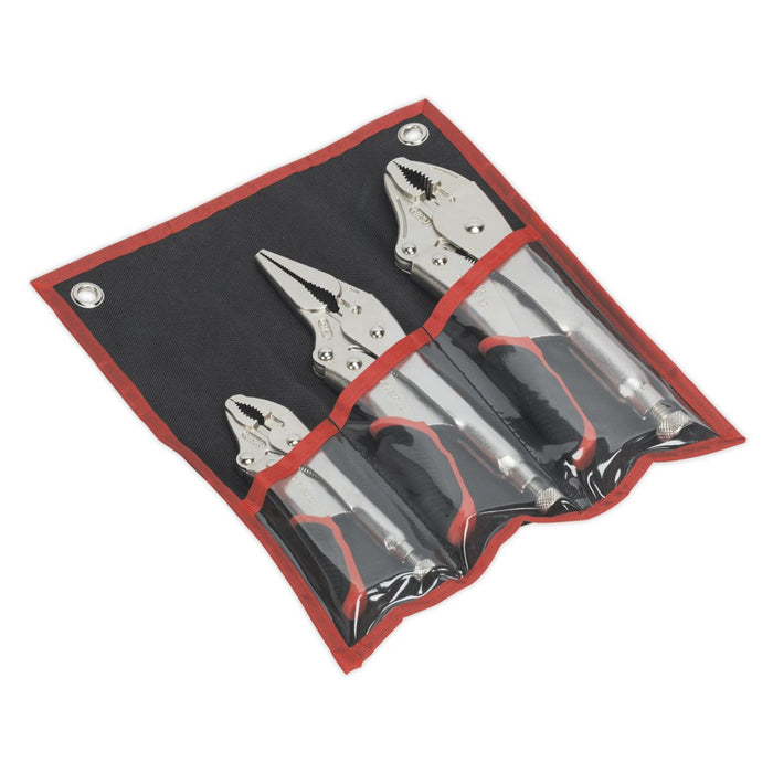Sealey Locking Pliers Set 3pc Quick Release AK6863 Sealey  - Dynamic Drive