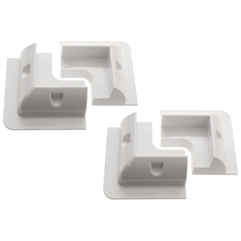 AG ABS White Solar Panel Corner Mounts x 4 for Caravans & Motorhomes | Sturdy a AG - Dynamic Drive