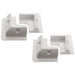 AG ABS White Solar Panel Corner Mounts x 4 for Caravans & Motorhomes | Sturdy a AG - Dynamic Drive
