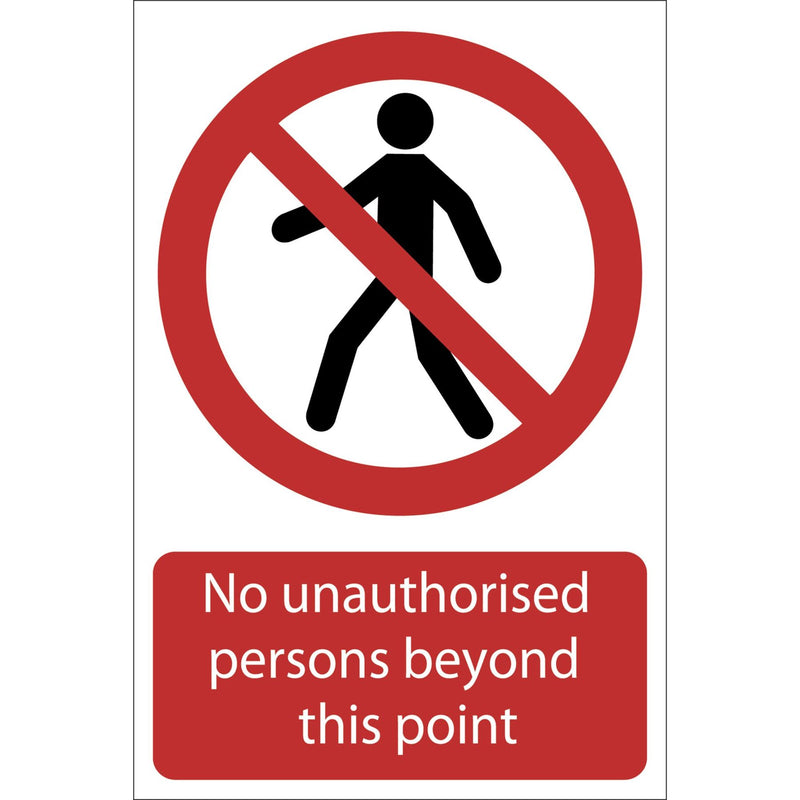 Draper No Unauthorised Persons Beyond This Point 72937 Draper - Dynamic Drive