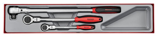 Teng Tools Long Arm Ratchet Flex Head Set TTX4 3 pieces Town Tools - Dynamic Drive