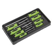 Sealey Screwdriver Set 8pc Hi-Vis Green HV001 Sealey - Dynamic Drive