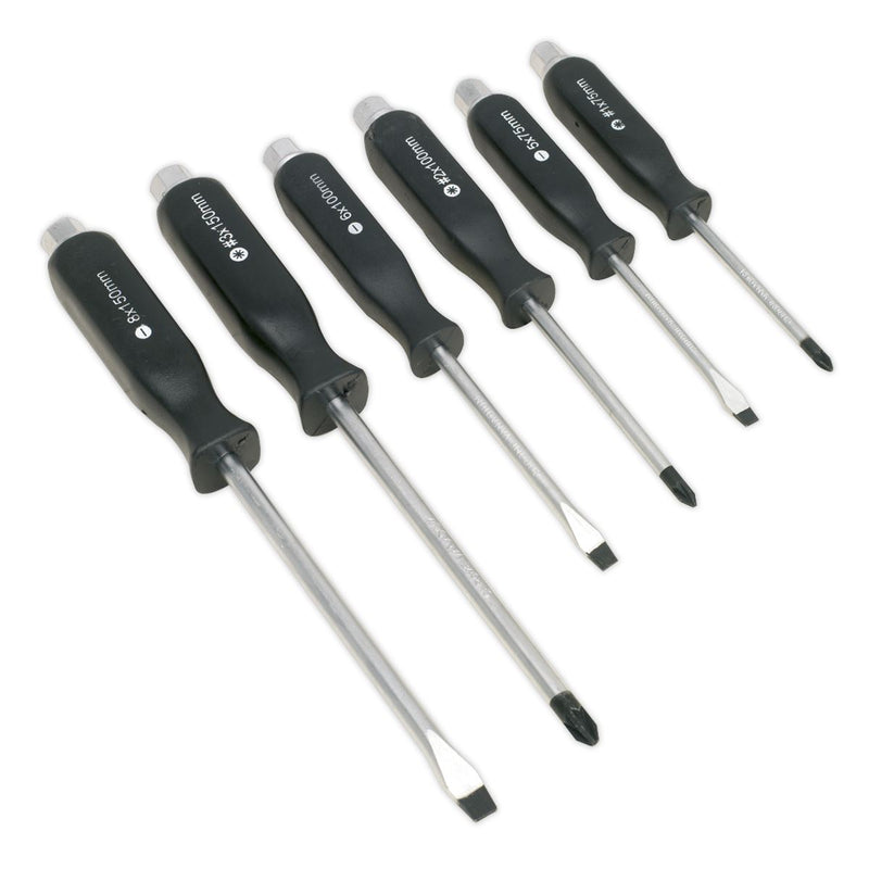 Seigen by Sealey Screwdriver Set 6pc Hammer-Thru S0535 Seigen by Sealey  - Dynamic Drive