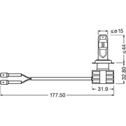 Osram LED Headlamp Bulb - H7 (477/499) Cool White 6000k 12/24V PX26d - LEDriving HL Osram  - Dynamic Drive
