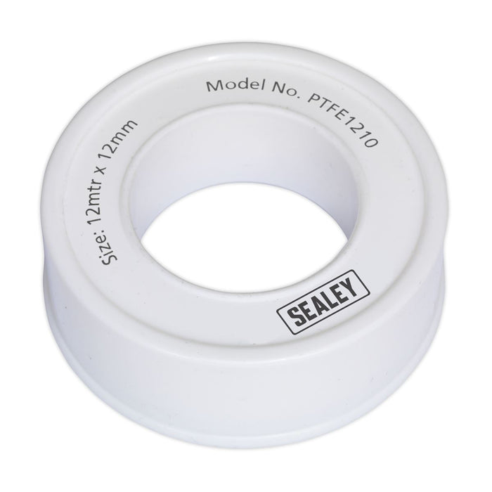 Sealey PTFE Thread Sealing Tape 12mm x 12m Pack of 10 PTFE1210 Sealey - Dynamic Drive
