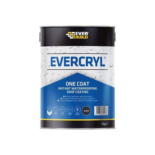 Everbuild Sika EVERCRYL® One Coat Black 5kg Everbuild Sika - Dynamic Drive
