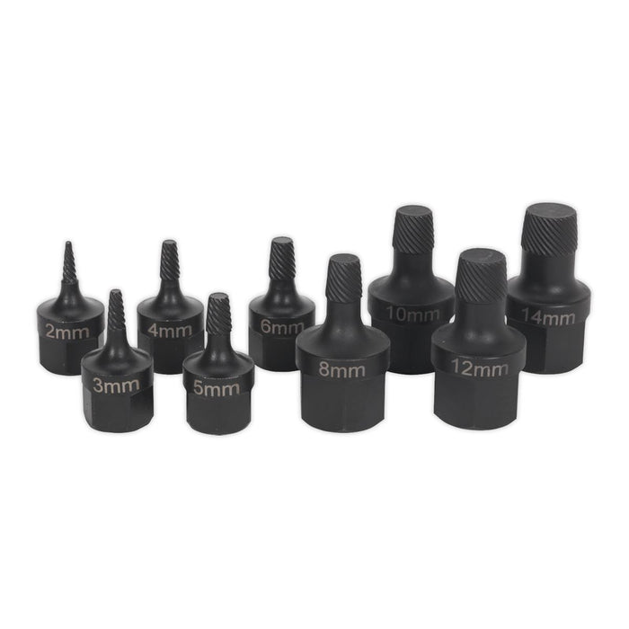 Sealey Damaged Stud Bolt Remover Extraction Socket Set 2-14mm 3/8" & 1/2" Drive Sealey  - Dynamic Drive