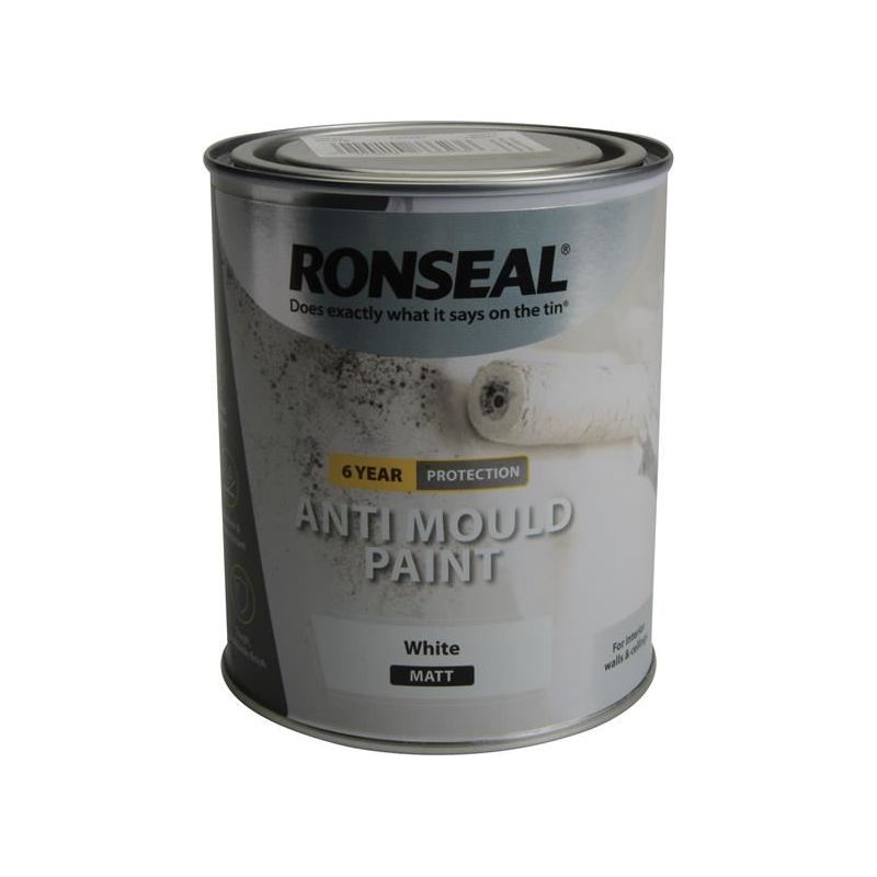 Ronseal 6 Year Anti Mould Paint White Matt 2.5 litre Ronseal - Dynamic Drive