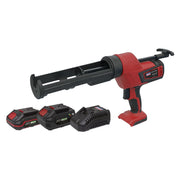 Sealey Cordless 20V SV20 Series 310ml Caulking Gun Kit- 2 Batteries CP20VCGKIT Sealey - Dynamic Drive