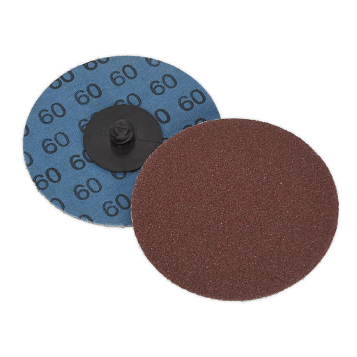 Sealey Quick Change Sanding Disc 75mm 60Grit Pack of 10 PTCQC7560 Sealey  - Dynamic Drive
