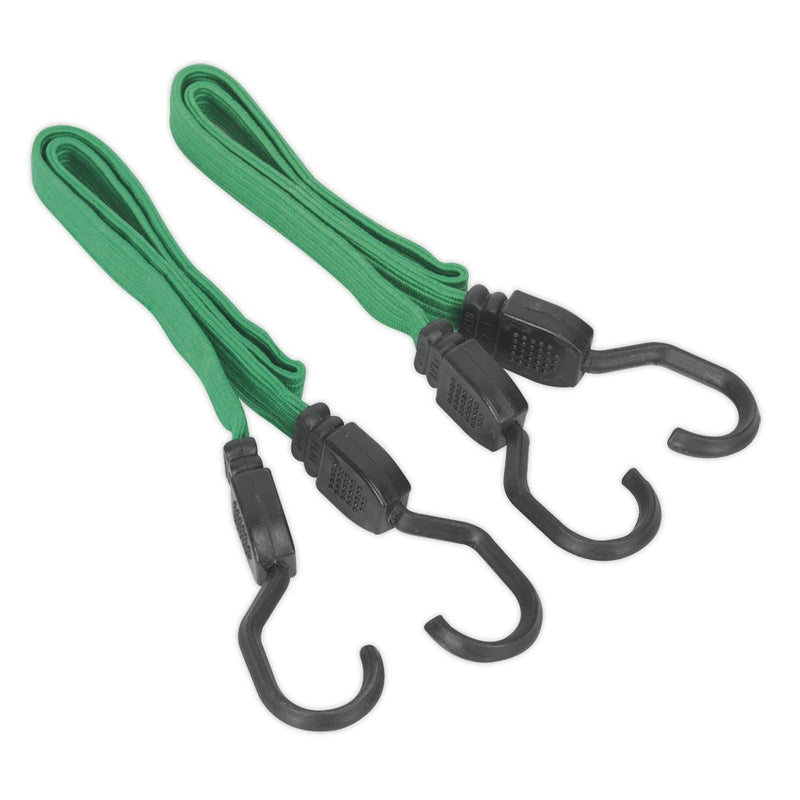 Sealey Flat Bungee Cord Set 2pc 610mm BCS16 Sealey - Dynamic Drive