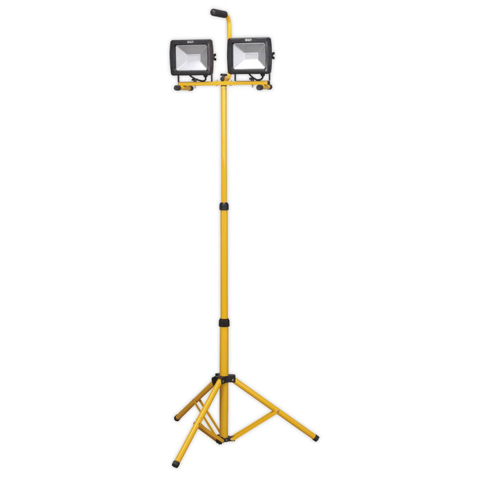 Sealey Telescopic Floodlight 2 x 20W SMD LED 110V LED105 Sealey - Dynamic Drive