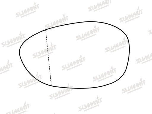 Summit Stick-On Standard Mirror Glass fits Alfa Romeo Brera, 4C & 8C Spider LHS Summit - Dynamic Drive