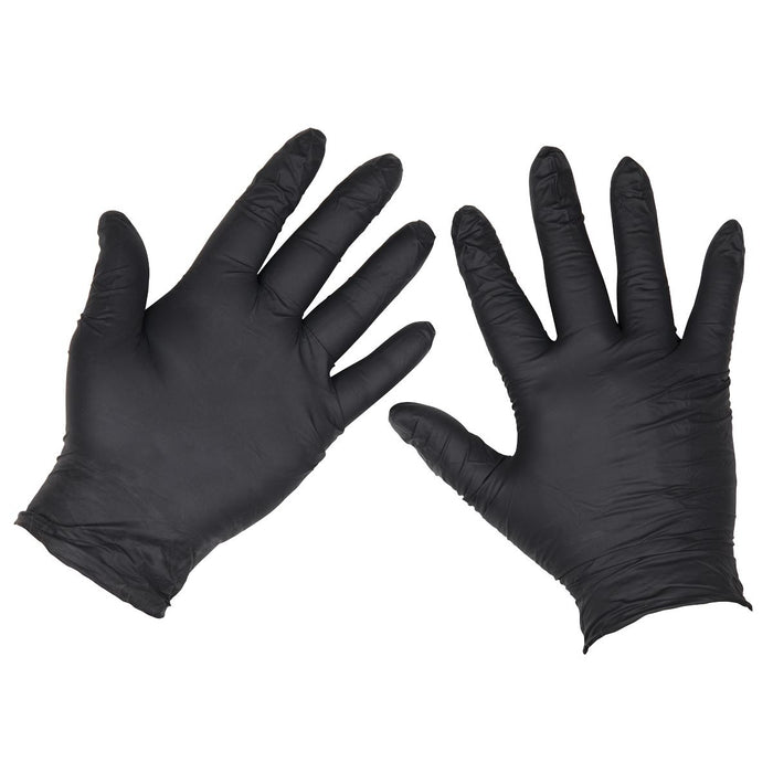 Sealey Extra Thick Powder-Free Disposable Nitrile Gloves, X-Large - Pack of 100 Sealey - Dynamic Drive