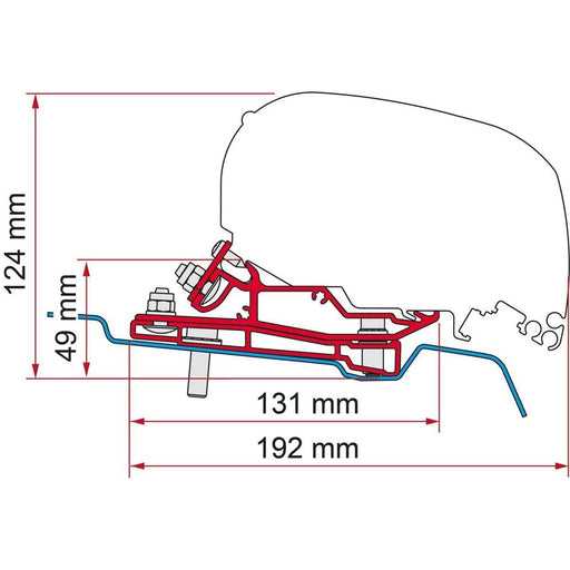 Fiamma F80s Bracket Kit for Ford Transit H3-L3 RHD Vehicles Fiamma - Dynamic Drive