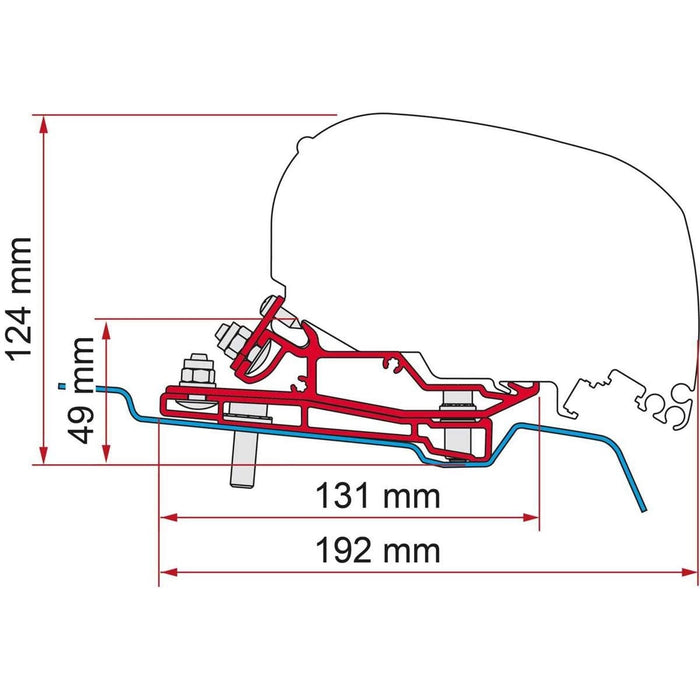 Fiamma F80s Bracket Kit for Ford Transit H3-L3 RHD Vehicles Fiamma - Dynamic Drive