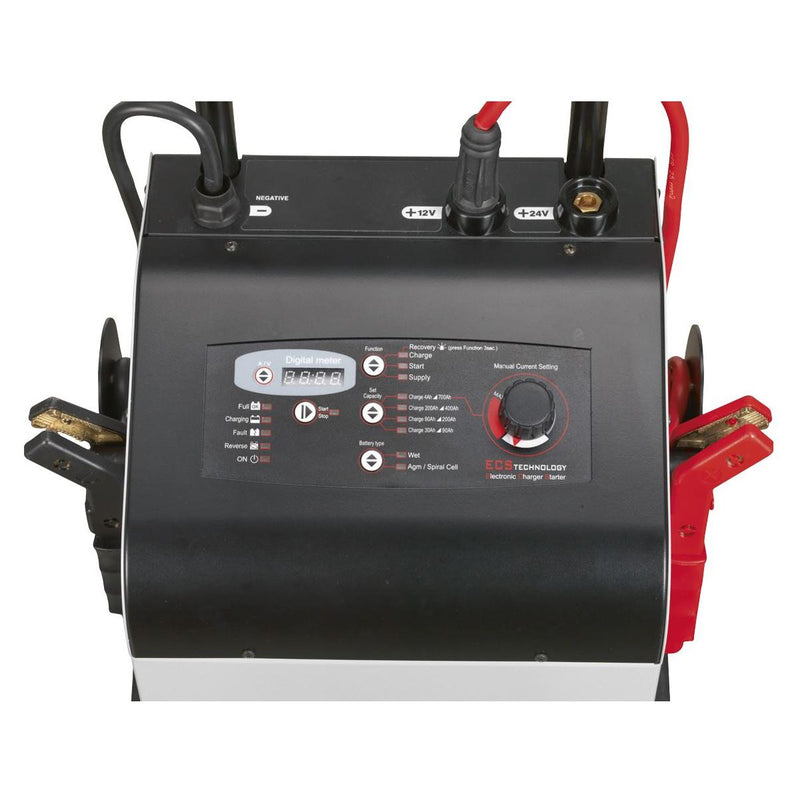 Sealey Electronic Charger Maintainer/Starter 100/650A 12/24V ECS650 Sealey - Dynamic Drive