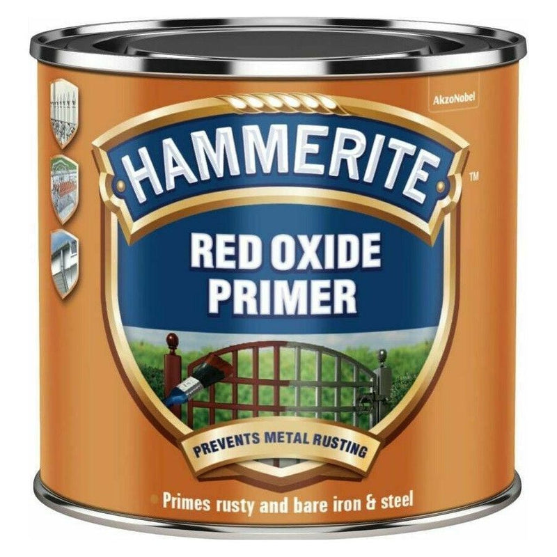 2x Hammerite Red Oxide Primer For Metal BBQ Garage Door & Radiator 250ml Hammerite - Dynamic Drive