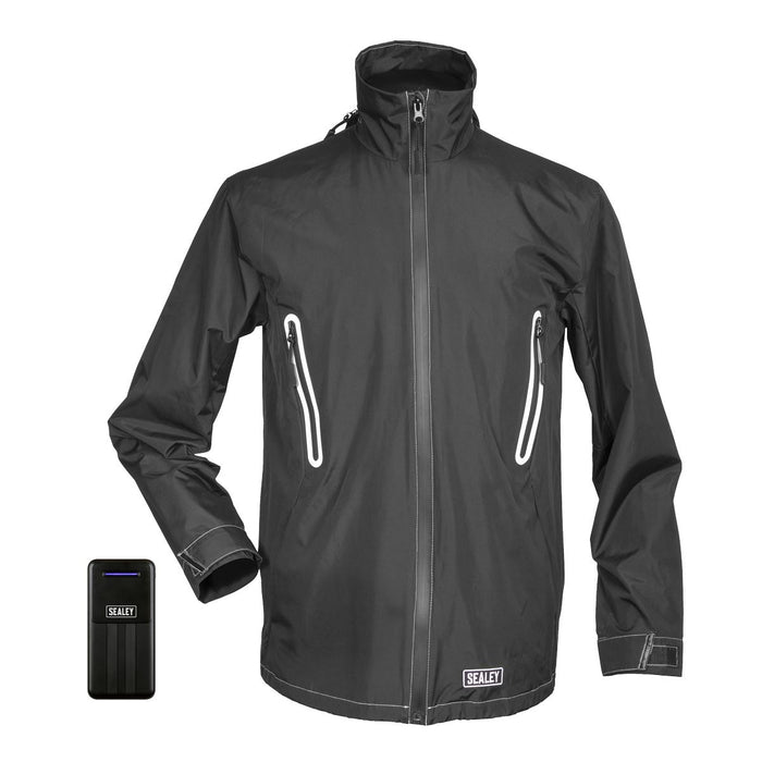 Sealey 5V Heated Rain Jacket Extra-Large with Power Bank HJ04KIT Sealey - Dynamic Drive