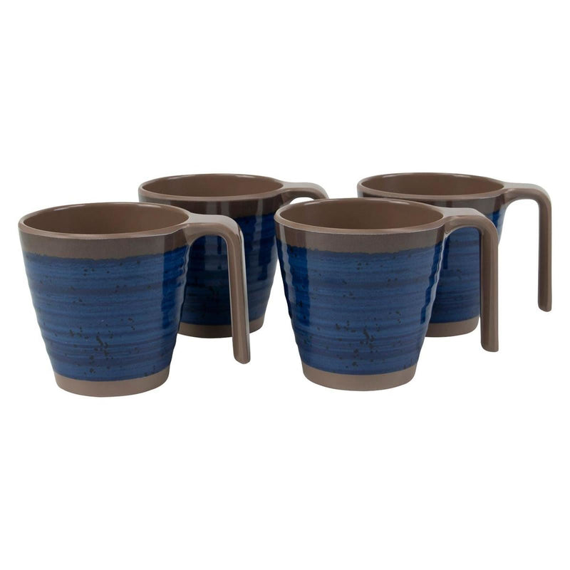 Bo-Camp Mug Halo M Melamine 4 Pieces Blue Bo-Camp - Dynamic Drive